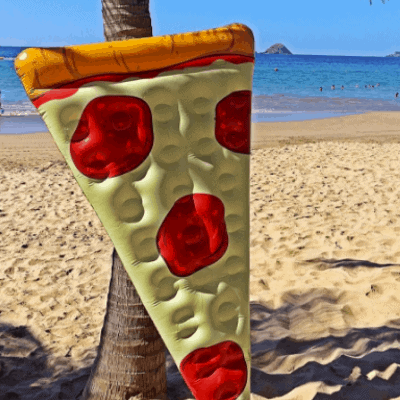 pizza-luftmadras pizza slice som luftmadras